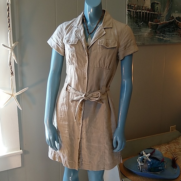 Musto Dresses & Skirts - Musto Sample Khaki Safari Shirtdress Musto Dresses & Skirts - Musto Sample Khaki Safari Shirtdress